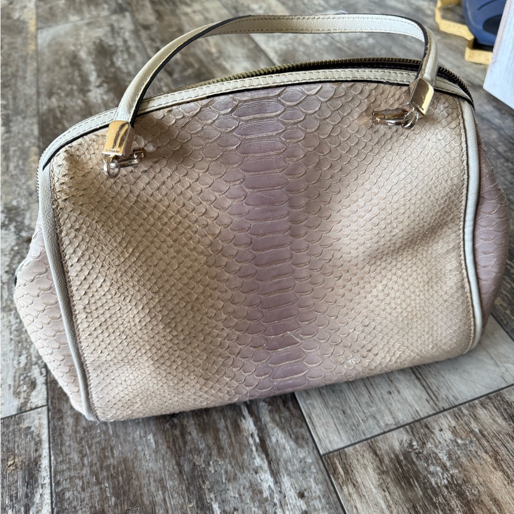 Vintage Coach Madison Pinnacle Python Embossed Do… - image 4